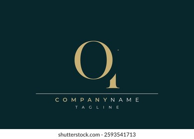 Elegant Monogram with Sophisticated Typography Design Featuring OI with Sophisticated Typography