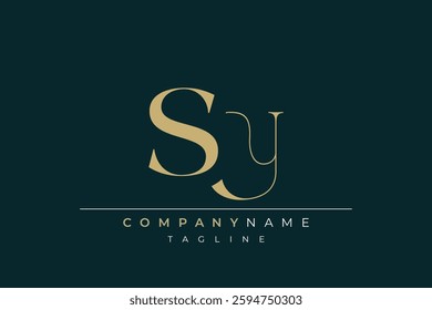 Elegant Monogram with Sophisticated Typography Design Featuring SU with Sophisticated Typography