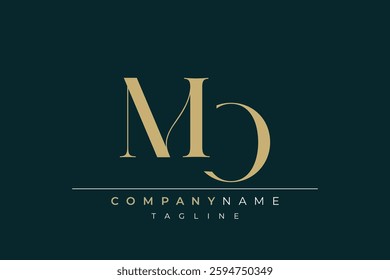 Elegant Monogram with Sophisticated Typography Design Featuring MO with Sophisticated Typography