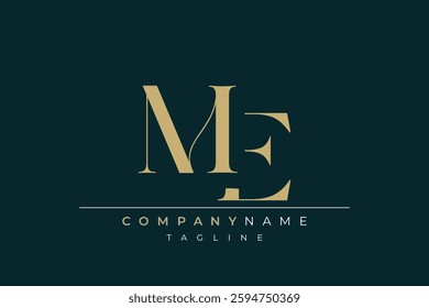 Elegant Monogram with Sophisticated Typography Design Featuring ME with Sophisticated Typography