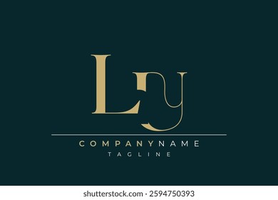 Elegant Monogram with Sophisticated Typography Design Featuring LU with Sophisticated Typography