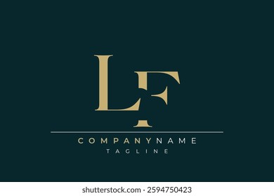 Elegant Monogram with Sophisticated Typography Design Featuring LF with Sophisticated Typography