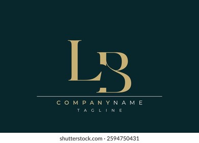 Elegant Monogram with Sophisticated Typography Design Featuring LB with Sophisticated Typography