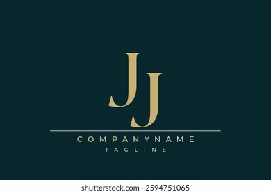 Elegant Monogram with Sophisticated Typography Design Featuring JJ with Sophisticated Typography