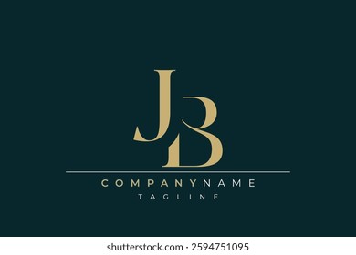 Elegant Monogram with Sophisticated Typography Design Featuring JB with Sophisticated Typography