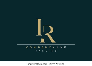 Elegant Monogram with Sophisticated Typography Design Featuring IR with Sophisticated Typography