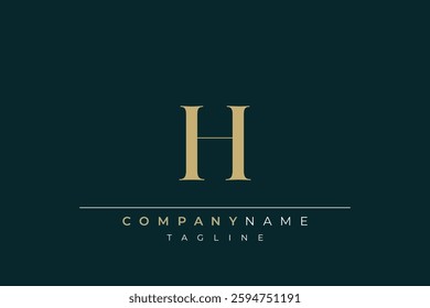 Elegant Monogram with Sophisticated Typography Design Featuring HI with Sophisticated Typography