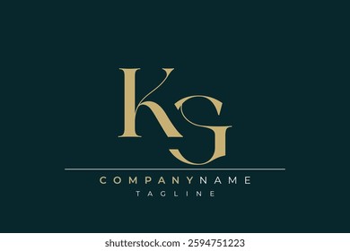Elegant Monogram with Sophisticated Typography Design Featuring KG with Sophisticated Typography
