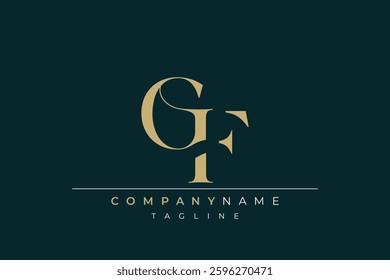 Elegant Monogram with Sophisticated Typography Design Featuring GF with Sophisticated Typography