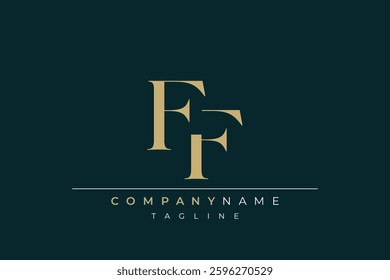 Elegant Monogram with Sophisticated Typography Design Featuring FF with Sophisticated Typography