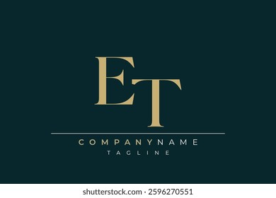 Elegant Monogram with Sophisticated Typography Design Featuring ET with Sophisticated Typography