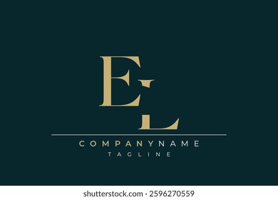 Elegant Monogram with Sophisticated Typography Design Featuring EL with Sophisticated Typography