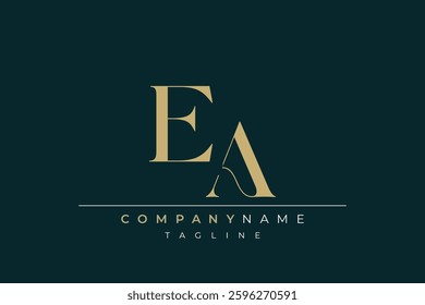 Elegant Monogram with Sophisticated Typography Design Featuring EA with Sophisticated Typography