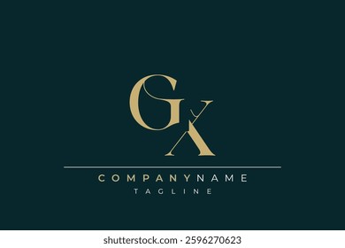 Elegant Monogram with Sophisticated Typography Design Featuring GX with Sophisticated Typography