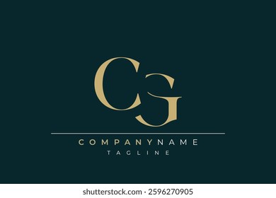 Elegant Monogram with Sophisticated Typography Design Featuring CG with Sophisticated Typography