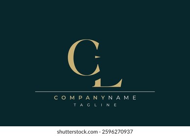 Elegant Monogram with Sophisticated Typography Design Featuring CL with Sophisticated Typography