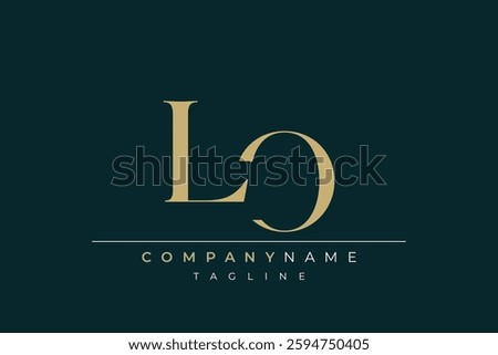 Elegant Monogram with Sophisticated Typography Design Featuring LO with Sophisticated Typography