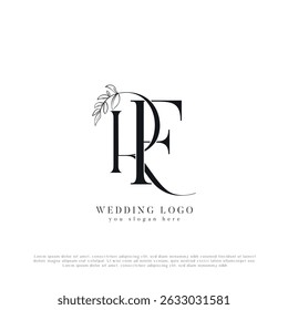 Elegant Monogram Wedding Logo with Initials RF