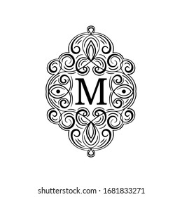 Elegant monograms and frame Design templates for invitations menus labels Wedding  