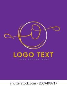Elegant Monoline script letter type I logo template, vector logo for business and company identity 