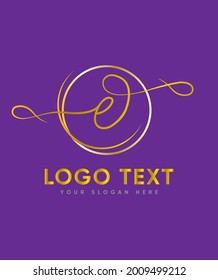 Elegante Monoline-Schriftzeichen vom Typ E Logo-Vorlage, Vektorlogo für Geschäfts- und Firmenidentität 