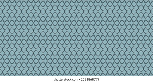 Elegant Moroccan Trellis Seamless Pattern in Light Blue