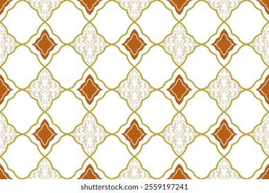 Elegant Moroccan-Inspired Geometric Pattern with Earth Tones