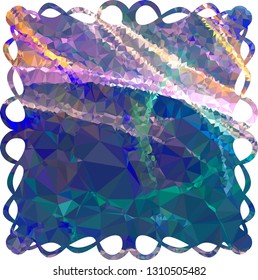 Elegant mosaic frame, border, background