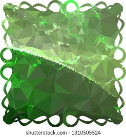 Elegant mosaic frame, border, background