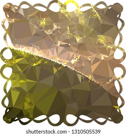 Elegant mosaic frame, border, background