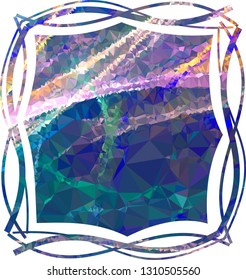 Elegant mosaic frame, border, background