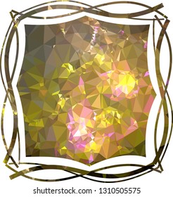 Elegant mosaic frame, border, background