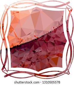 Elegant mosaic frame, border, background
