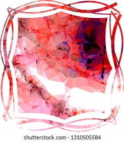Elegant mosaic frame, border, background