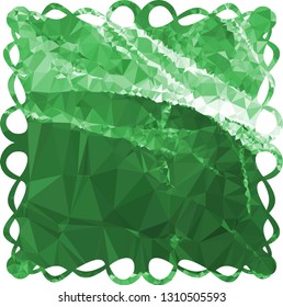 Elegant mosaic frame, border, background