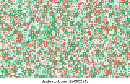 Elegantes Mosaikfliesenmuster mit lebendigen Farben. Perfekt für textile, dekorative Cover oder modernes Grafikdesign mit strukturierter und symmetrischer Anmutung.