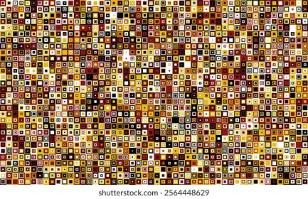Elegant mosaic tile pattern with vibrant colours. Perfect for textile, decorative covers, or modern graphic design with structured and symmetrical appeal.
