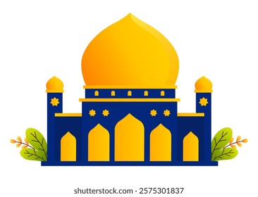 Elegant Mosque Illustration with Gradient Shades