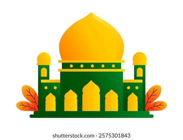 Elegant Mosque Illustration with Gradient Shades