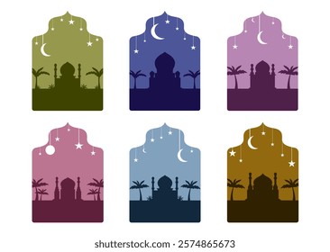 Elegant Mosque Silhouette Design in Vector Format