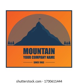 Elegant mountain logo or icon design. - vector illustrator.