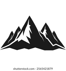 Elegant mountain silhouette for scenic artwork