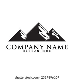 Elegant mountain vector logo illustration