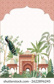 Elegant Mughal Wedding Invitation Design. Mughal Wedding Invitation Design. A Wedding Invitation with Timeless Elegance.

