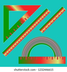 Elegant multicolor school tool.