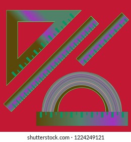 Elegant multicolored school tool.