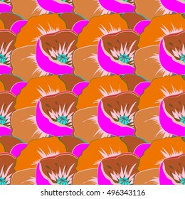 Elegant multicolored seamless pattern with decorative flowers. Vector multicolor floral pattern for wedding invitations, greeting cards, scrapbooking, print, manufacturing fabric and textile.
