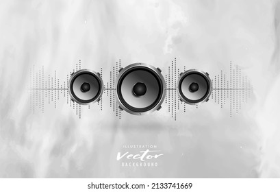 elegant music speaker and equalizer background design