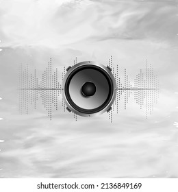 elegant music speaker and equalizer background design
