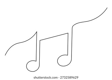 Elegante composición musical de gatos que combina símbolos de melodía en una obra de arte de línea minimalista única